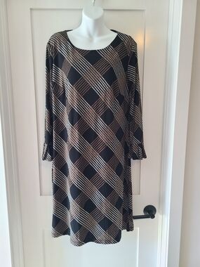 Tommy Hilfiger Black Plaid Shift Dress - Women
